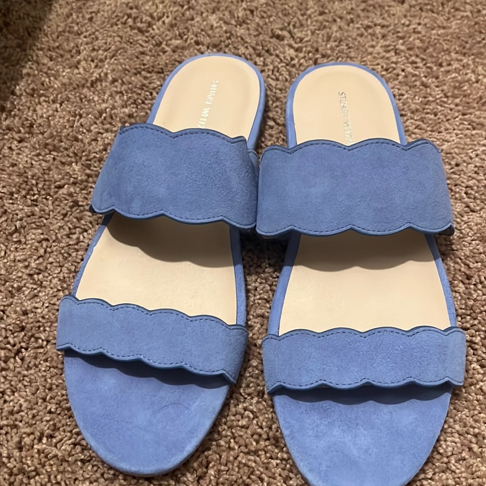 Stuart Weitzman Suede Blue Sandal